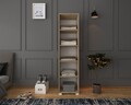 Dulap pentru haine, Miwood, 40 Cm 1600-014, Nuc deschis / Alb