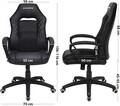 Scaun de birou ergonomic Racing Sports, Songmics, piele ecologica, negru