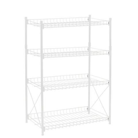 Organizator cu 4 rafturi confortime, 52x34x86 cm, metal, alb