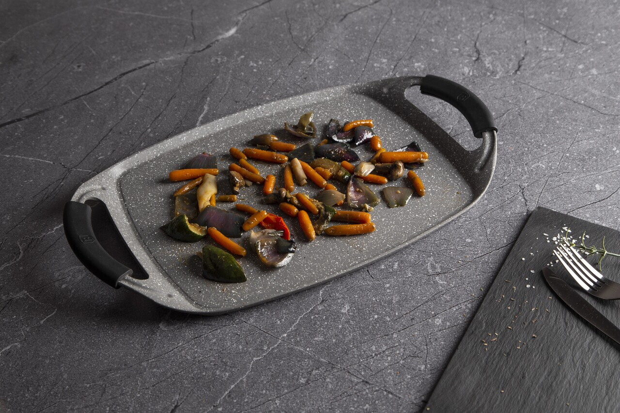 Tava grill Berlinger Haus, Stone Touch, 47x29 cm, aluminiu, gri - imagine 2