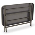 Set mobilier pentru gradina/terasa, 4 piese, Westhore, pliabile, 58 x 82 x 78 cm, otel, natur/maro