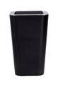 Cos de gunoi cu capac batant, Wenko, Candy Black, 6 L, 18 x 18 x 28.5 cm, plastic, negru