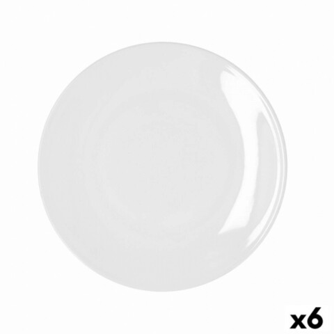 Set 6 farfurii, bidasoa, glacial coupe, Ø 25 cm, ceramica, alb