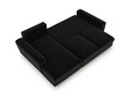 Coltar extensibil stanga 4 locuri, Moghan, Micadoni Home, GL, 241x145x88 cm, catifea, negru