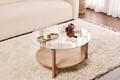 Masuta de cafea, Nordure, Clara, Stejar Safir / Transparent