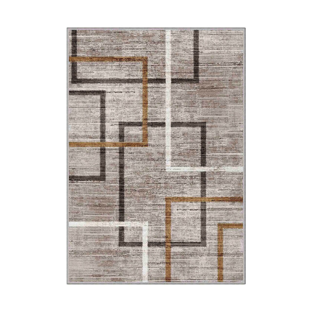 Covor, Wookece700, 100x150 cm, Poliester, Nurcă / maro — imaginea 4
