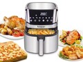 Friteuza cu aer cald Beper, 28x37x34 cm, 7 L, gri/negru