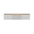 Comoda TV Neon, Inarch, 160x32x35 cm, alb/natural