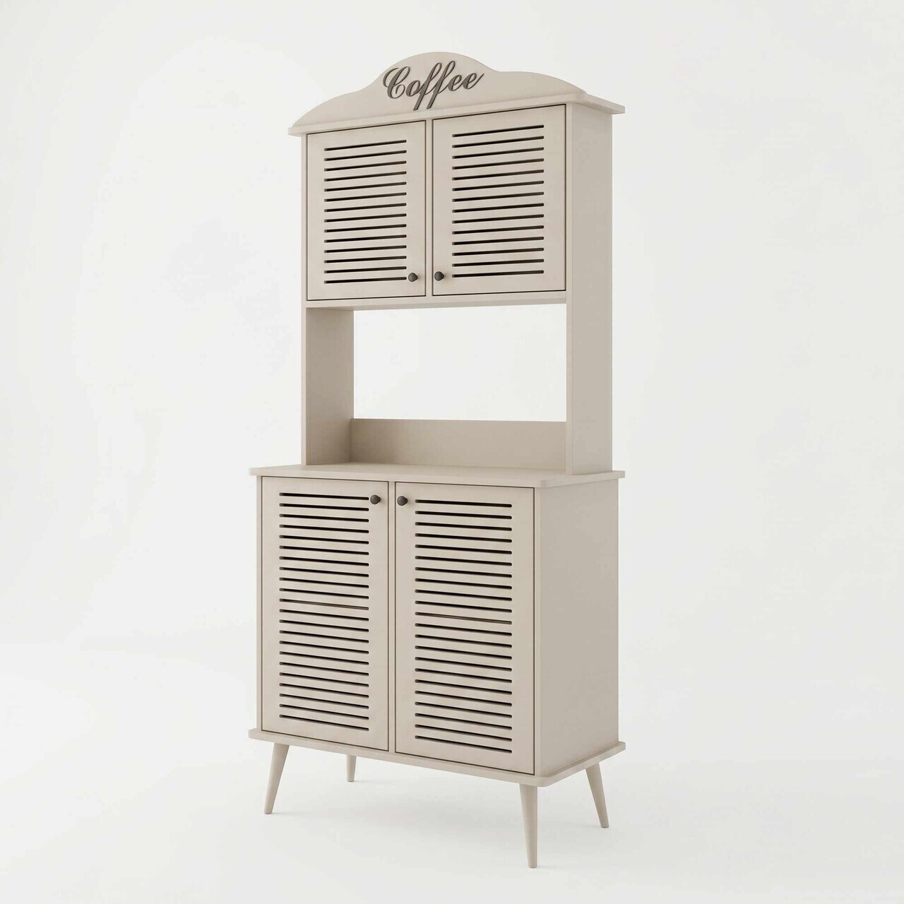 Dulap de bar pentru cafea, Hanah Home, Avior 90, 90x170x40 cm, MDF, Gresie - view 4