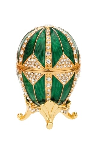 Cutie decorativa Egg, Hermann Bauer, 4.5x7.5 cm, verde