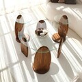 Masuta de cafea, Neostill, Surf, Castaniu / Transparent