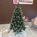 Brad artificial Christmas Deluxe by Sersimo, Crystal nins cu merisoare, 2D, 150cm