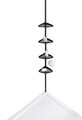 Etajera extensibila de colt, Allstar, Opal, 19.5 x 26 x 85-250 cm, metal, negru