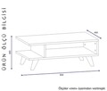Masuta de cafea Titus, Furny Home, 80x45x30 cm, alb mat