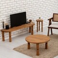 Comoda TV, Neostill, Ida, 140x40x35 cm, Lemn masiv, Castan