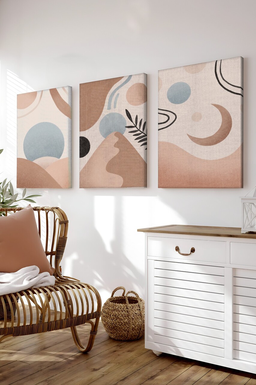 Set 3 tablouri decorative 3Cnvs1 50 x 70 cm 3 piese Multicolor