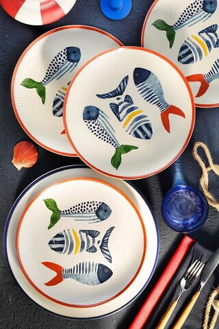 Set platouri servire desert, Hermia, 710KTP3769, Portelan, Multicolor