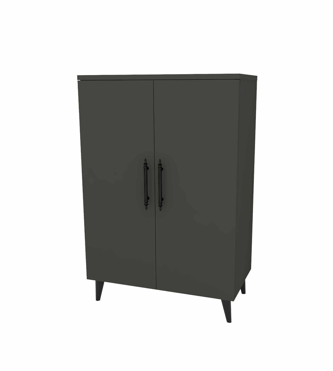 Dulap multifunctional, Hanah Home, 3 Raf 2 Kapak, 65x94.5x32 cm, Antracit — imaginea 5