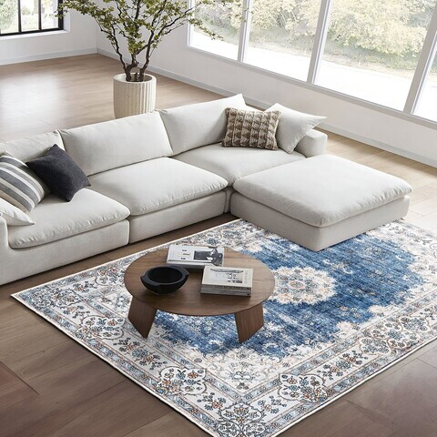 Covor, Kece-Fr80, 120x180 cm, Albastru