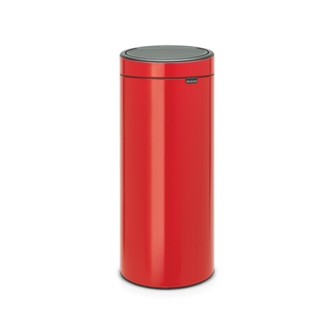 Cos de gunoi cu soft touch, Brabantia, Passion Red, 30 L, otel inoxidabil, rosu