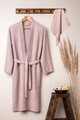 Set halate de baie, DC Home, Kimono, Bumbac, Roz pudra