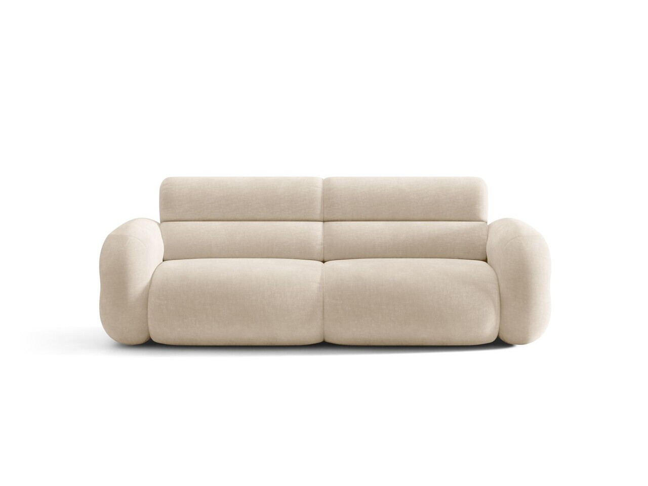 Canapea 3 locuri, Neo, Micadoni Home, 220x100x83 cm, tesatura Chenille, bej deschis