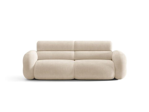 Canapea 3 locuri, Neo, Micadoni Home, 220x100x83 cm, tesatura Chenille, bej deschis