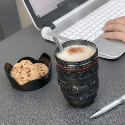 Cana multifunctionala cu capac InnovaGoods Cam, 400 ml, ABS