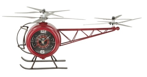 Ceas de masa helicopter, mauro ferretti, 42x23x22 cm, fier