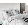 Lenjerie de pat pentru doua persoane Today is the Day White, Royal Textile,  100% bumbac