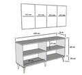 Consola, Olivia, Bahar KB150, 150x80x35 cm, PAL, Antracit