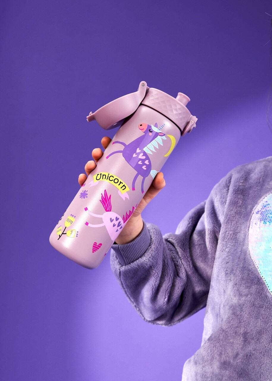 Sticla apa pentru copii Slim, inox, 600ml, Unicorns - Ion8 - view 5