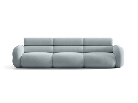 Canapea 4 locuri, Neo, Micadoni Home, 305x100x83 cm, tesatura Boucle, albastru deschis
