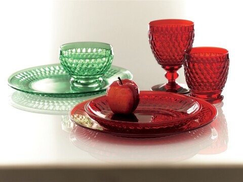 Set 4 pahare de apa, Villeroy & Boch, Boston, 400 ml, sticla cristal, rosu