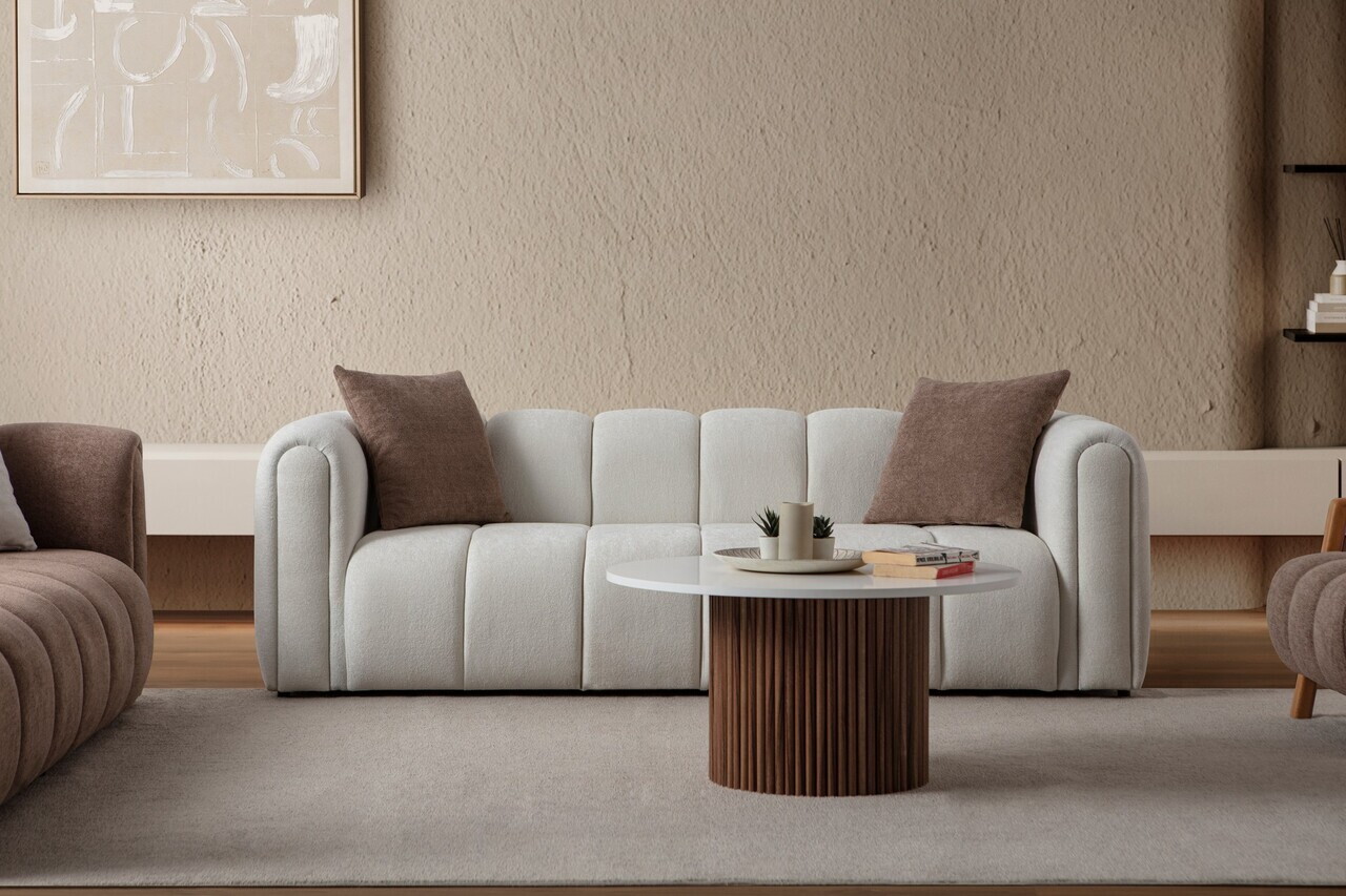 Canapea 3 locuri, Atelier del Sofa, 752EST1180, Alb — imaginea 2