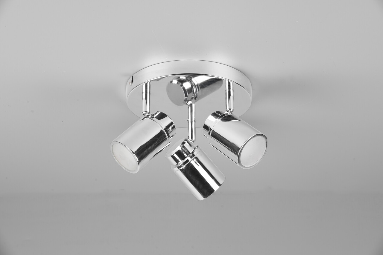 Plafoniera Angelo, TRIO, 20x15.5 cm, 5W, 3x GU10, metal, argintiu - 1 | YEO