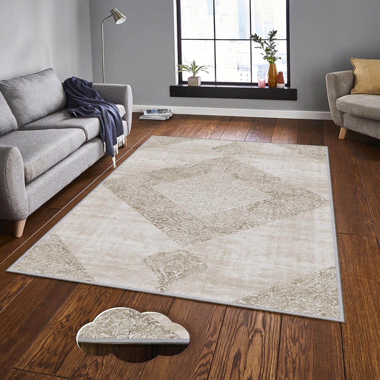 Covor Eexfab1164 160x230 cm Poliester Multicolor