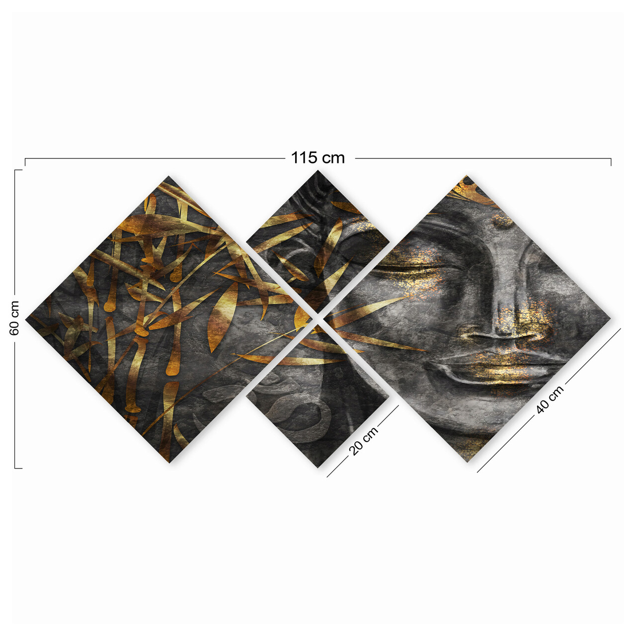 Set 4 tablouri decorative, 4MDF1188022306, MDF, Imprimat UV, Multicolor