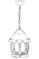 Lustra de exterior, Avonni, 685AVN1222, Plastic ABS, Negru