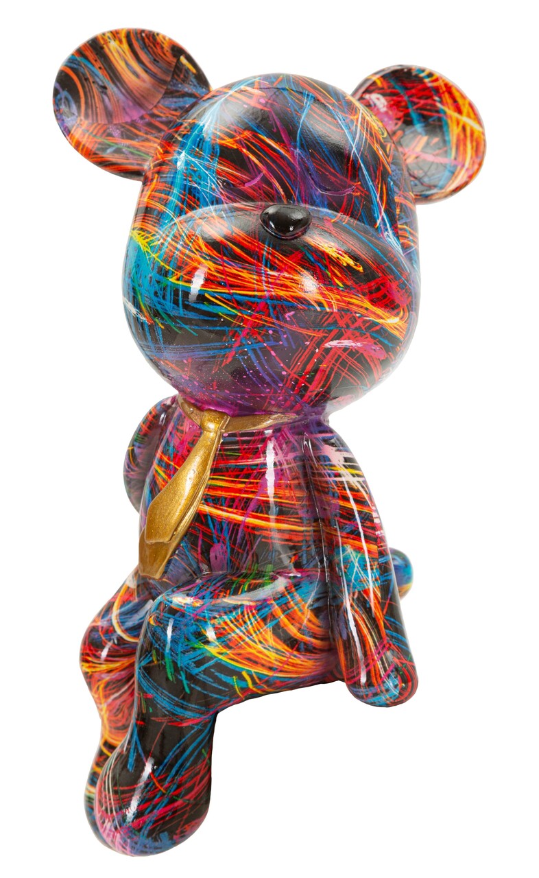 Decoratiune, Mauro Ferretti, Orsetto Psyco -A, 10.5x12x23.5 cm, polirasina, multicolor - imagine 5
