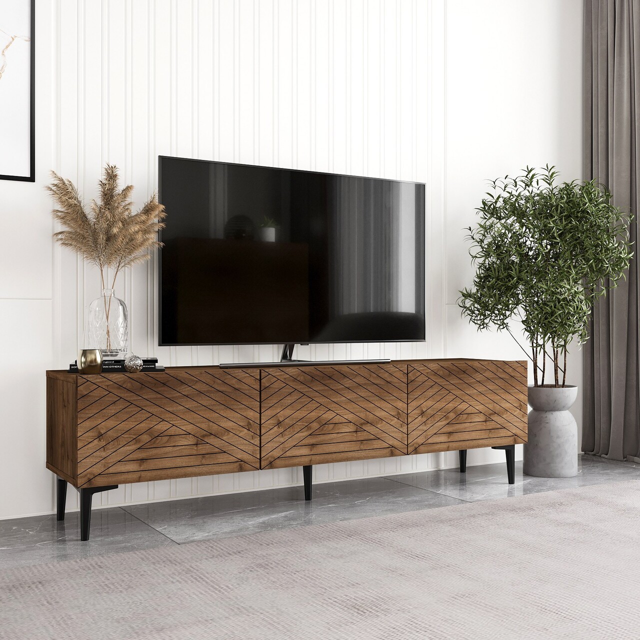 Comoda TV, Odessa, Felix, 160x44.1x31.4 cm, Maro - 2 | YEO