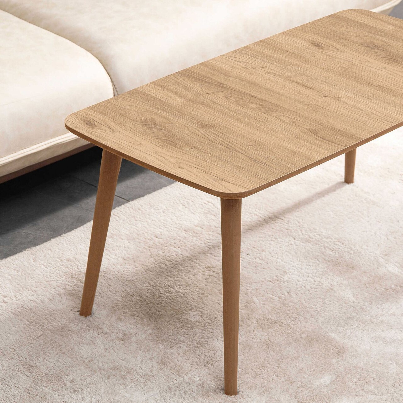 Masuta de cafea, Hanah Home, Luci, 100x45x53 cm, Stejar - view 2
