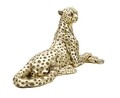 Decoratiune, Mauro Ferretti, Leopard, 27.3 x 10.3 x 13.9 cm, polirasina, auriu/negru