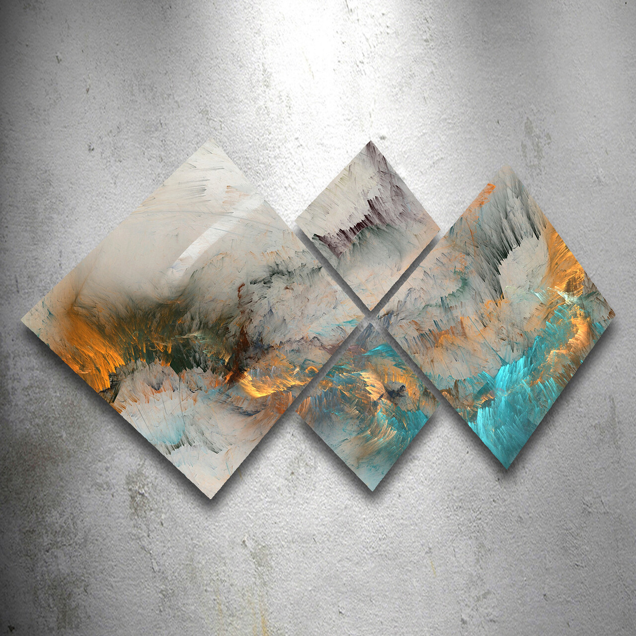 Set 4 tablouri decorative, 4MDF368235464, MDF, Imprimat UV, Multicolor - 1 | YEO