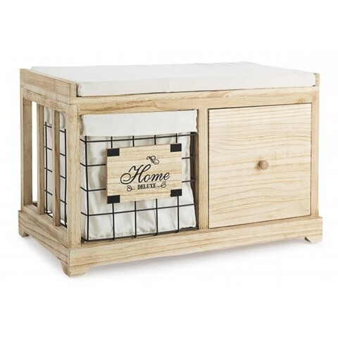 Bancheta cu 2 sertare, home deluxe, bizzotto, 64x34x42 cm, lemn de paulownia