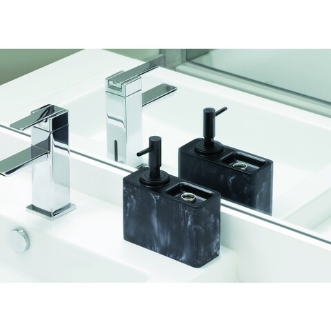 Dispenser sapun lichid cu suport accesorii Dakota, iDesign, 295 ml, polirasina iDesign imagine noua 2022