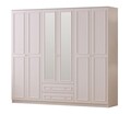 Dulap pentru haine, Rabi, Rb-186-05, 210x210x52 cm, Alb mat