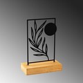 Decoratiune, Sunrise, 24x8x17 cm, Metal, Lemn/Negru