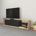 Comoda TV, Retricy, Krog, 160x35x36.8 cm, PAL, Stejar / Antracit
