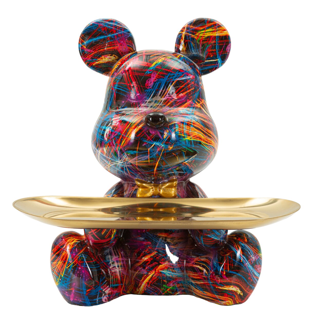 Decoratiune cu tava, Mauro Ferretti, Dog Psyco -A, 17x15x22.5 cm, polirasina, multicolor - imagine 8